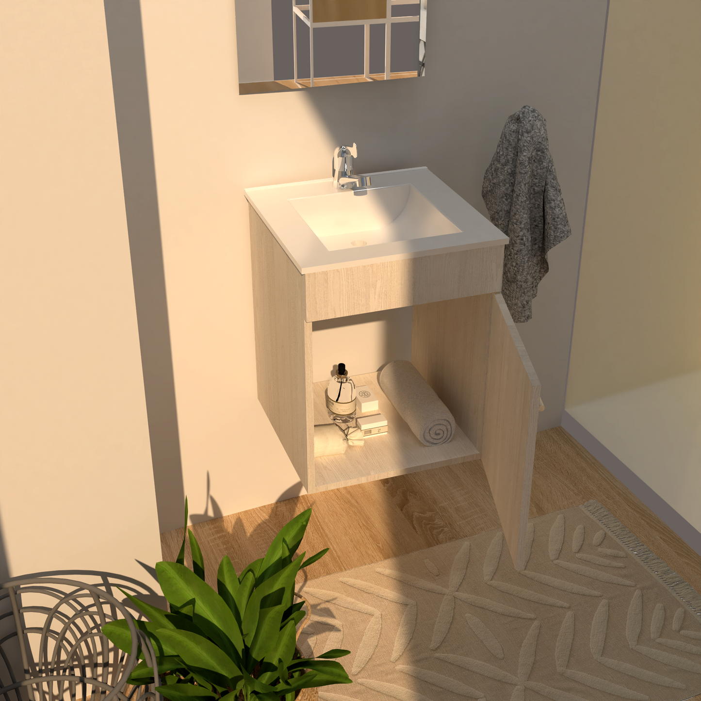 Mueble Albany con Lavamanos flotante