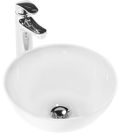 Lavamanos Vessel Cattleya Blanco 32x32x14.5CM