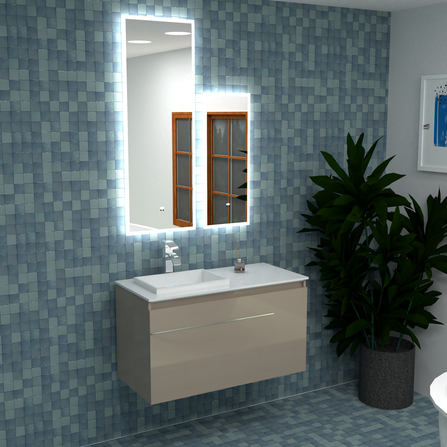 Mueble iLúmina con Lavamanos