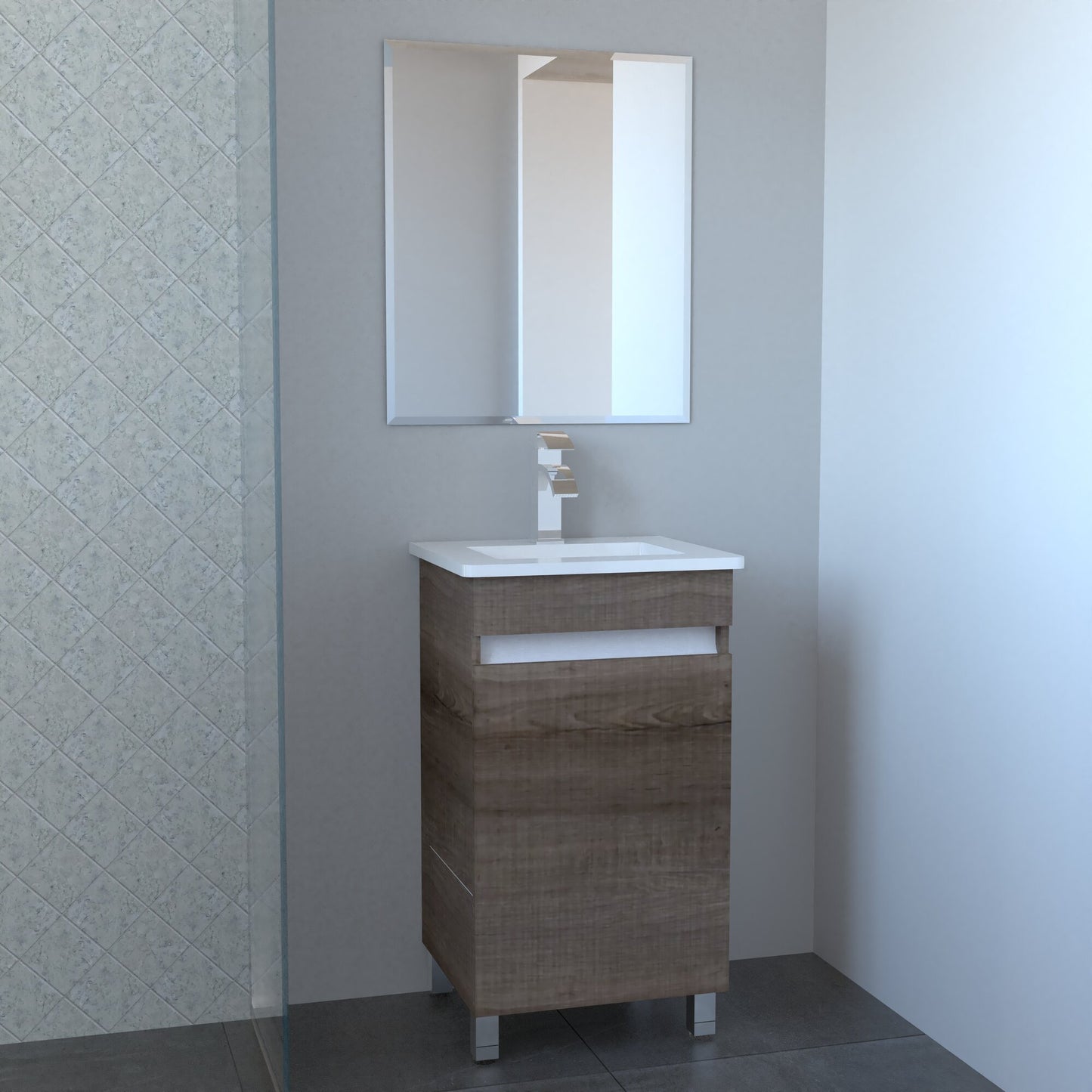 Mueble Salerno con Lavamanos 50X40X84 - Sha Design Studio