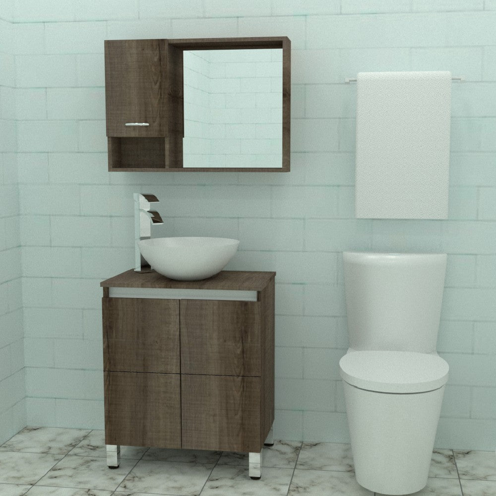 Mueble Leño a Piso sin Lavamanos 60X40X72 - Sha Design Studio