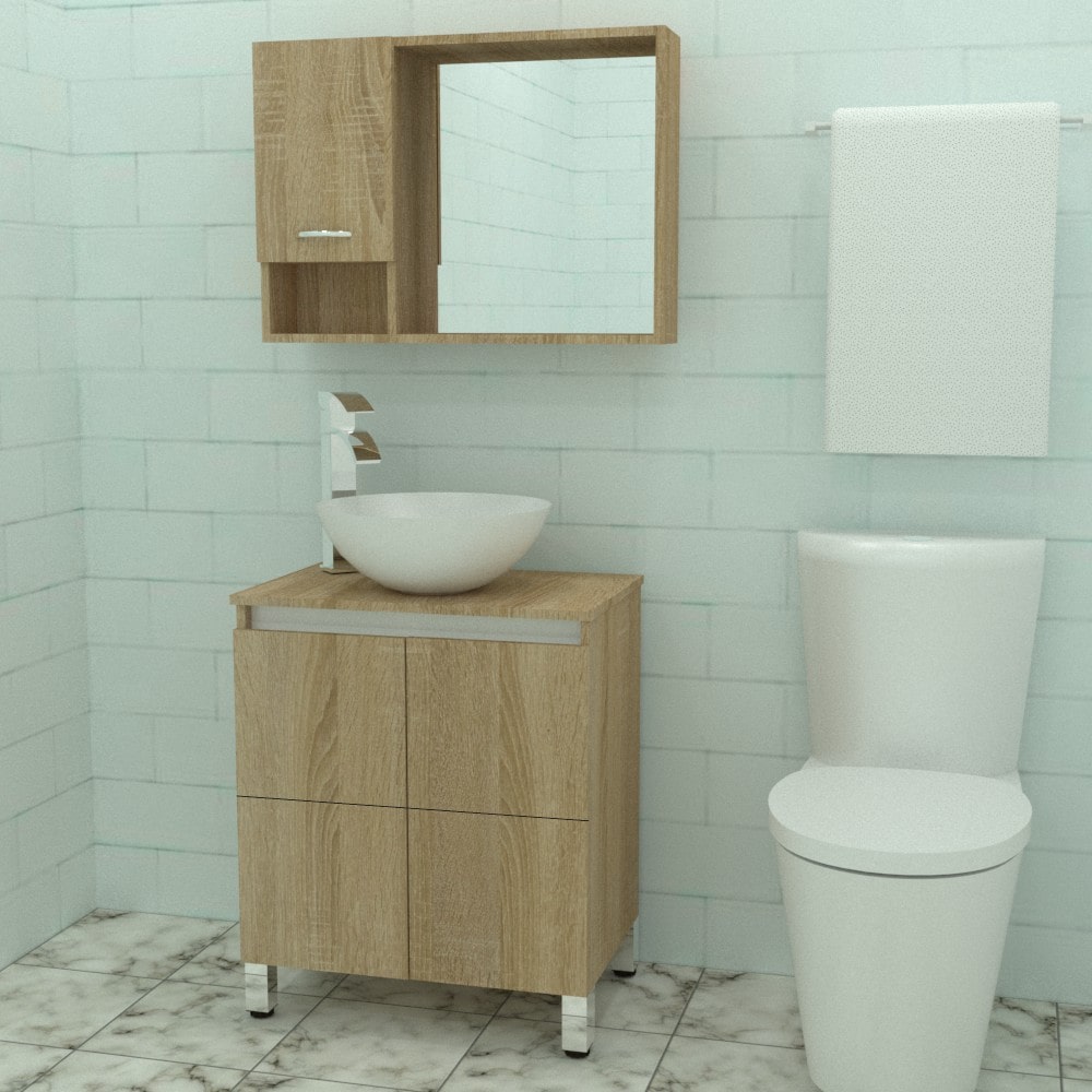 Mueble Leño a Piso sin Lavamanos 60X40X72 - Sha Design Studio