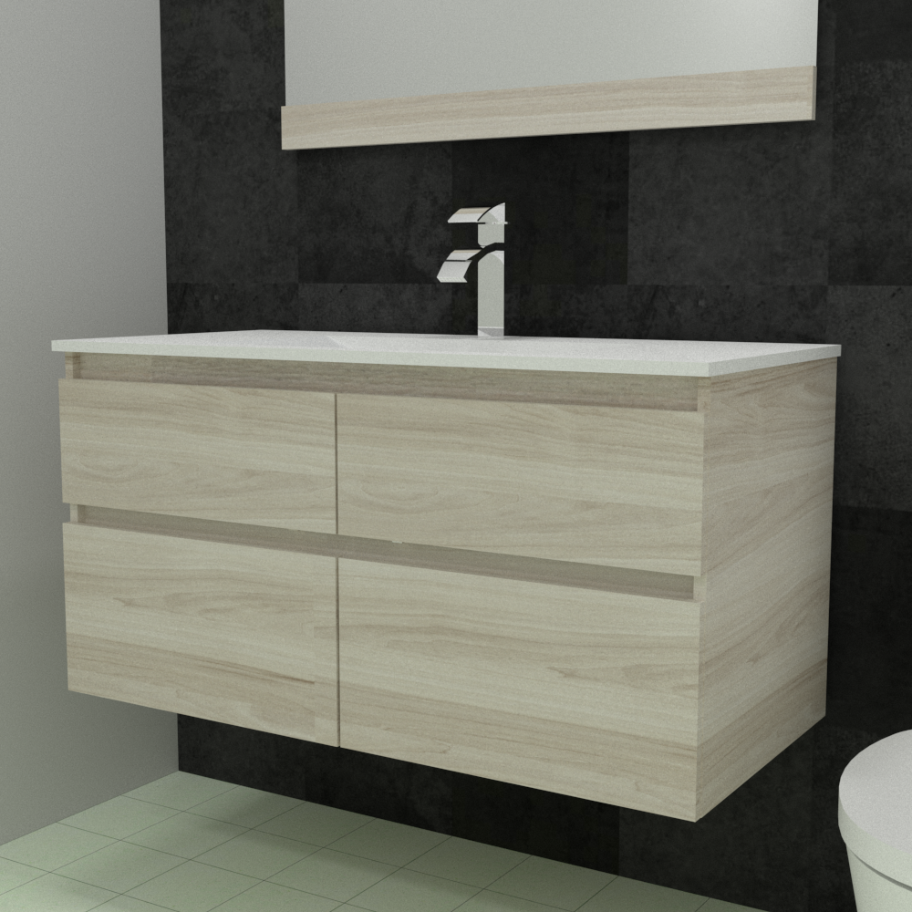 Mueble Quadrato con lavamanos - Sha Design Studio