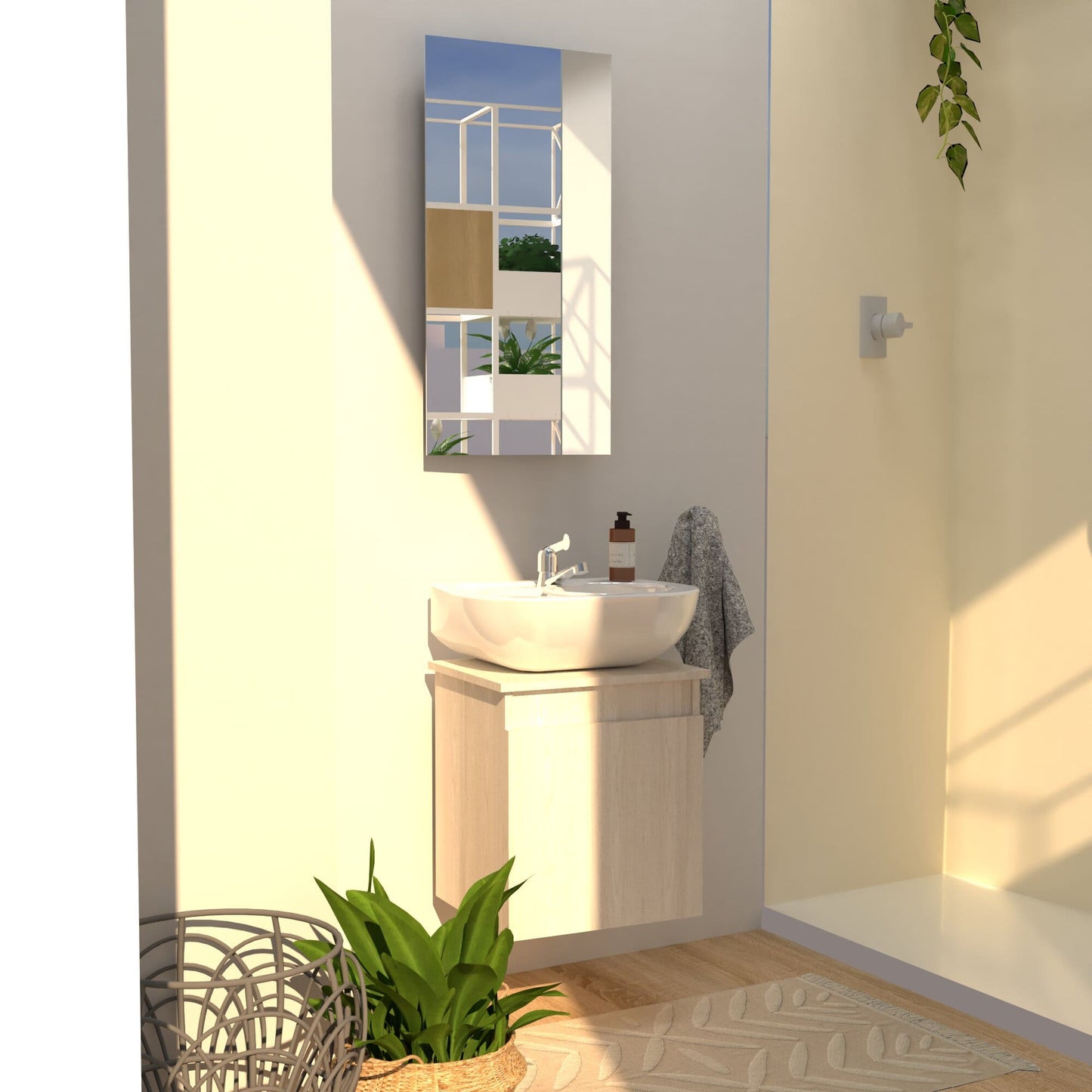 Mueble Campeón flotante sin Lavamanos 43X35X47 - Sha Design Studio