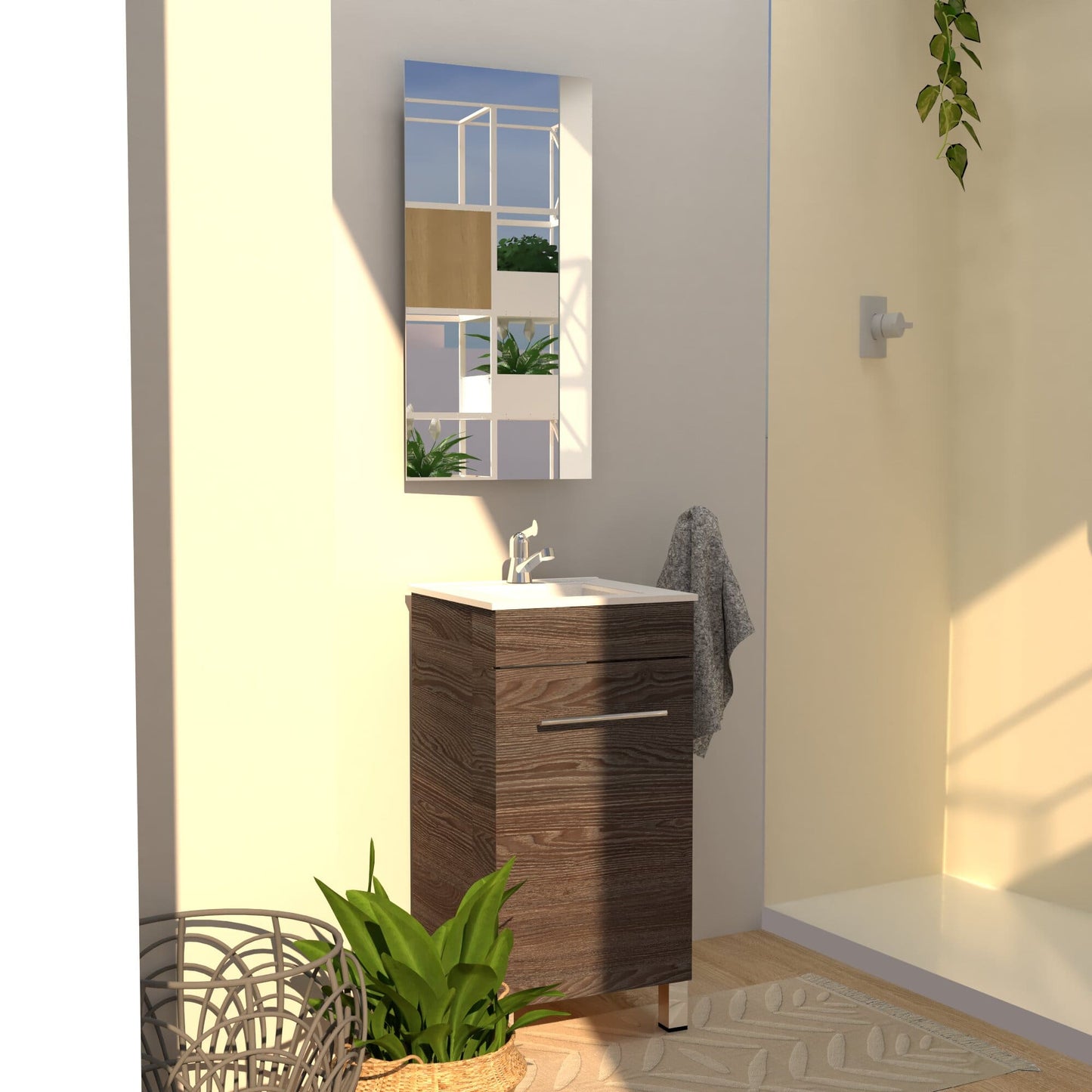 Mueble Albany A piso con Lavamanos 41X41X82 - Sha Design Studio