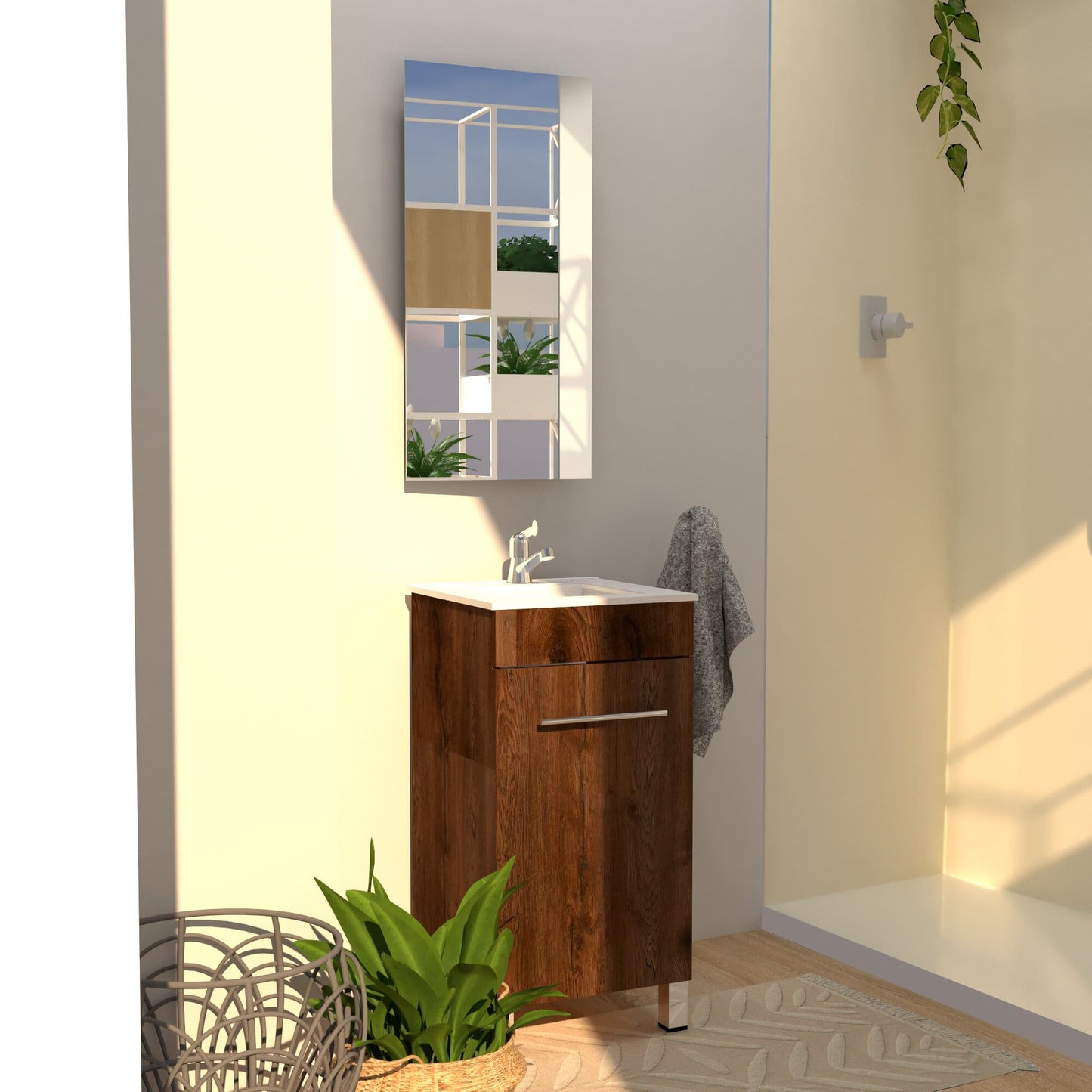 Mueble Albany A piso con Lavamanos 41X41X82 - Sha Design Studio