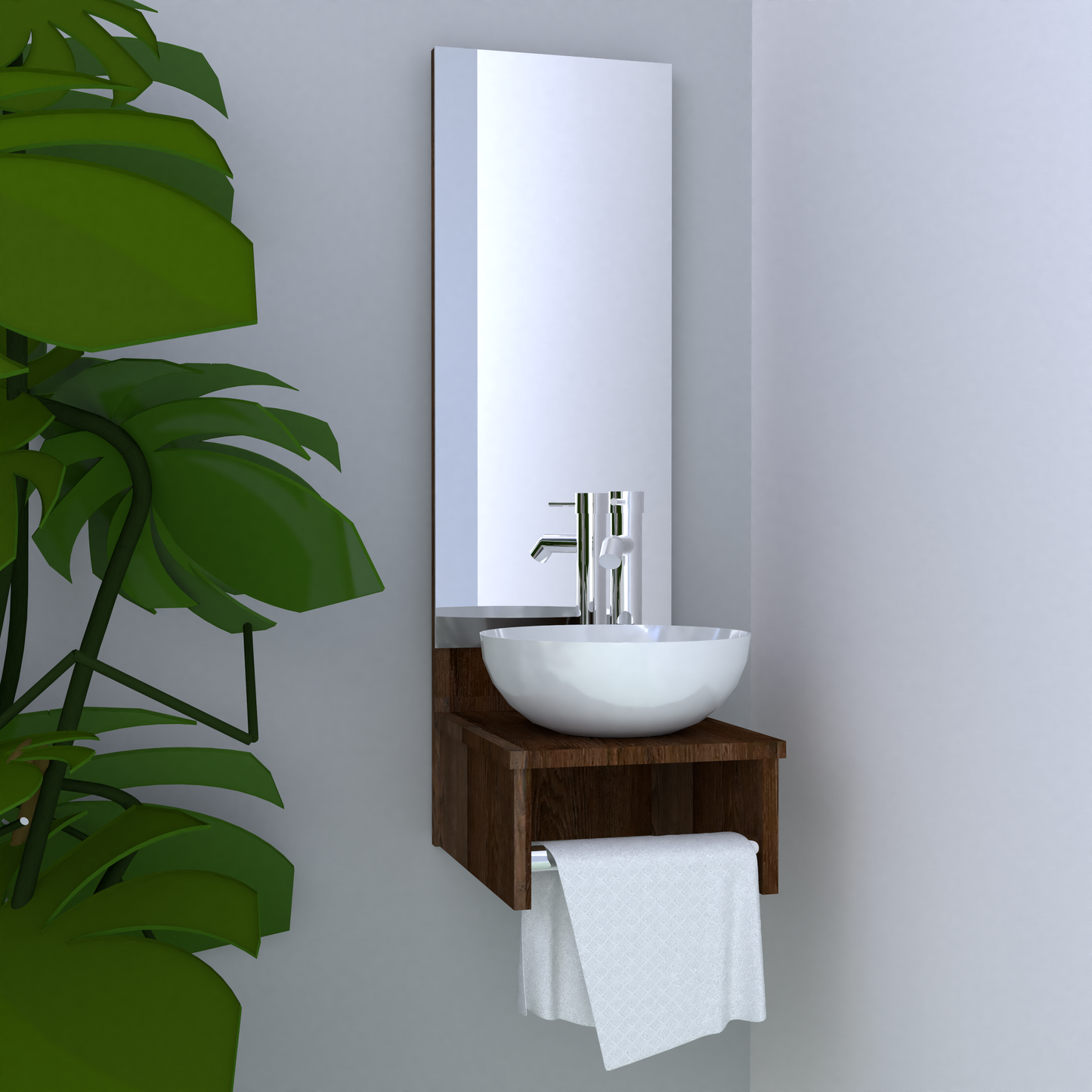 Mueble Escuadra con Espejo