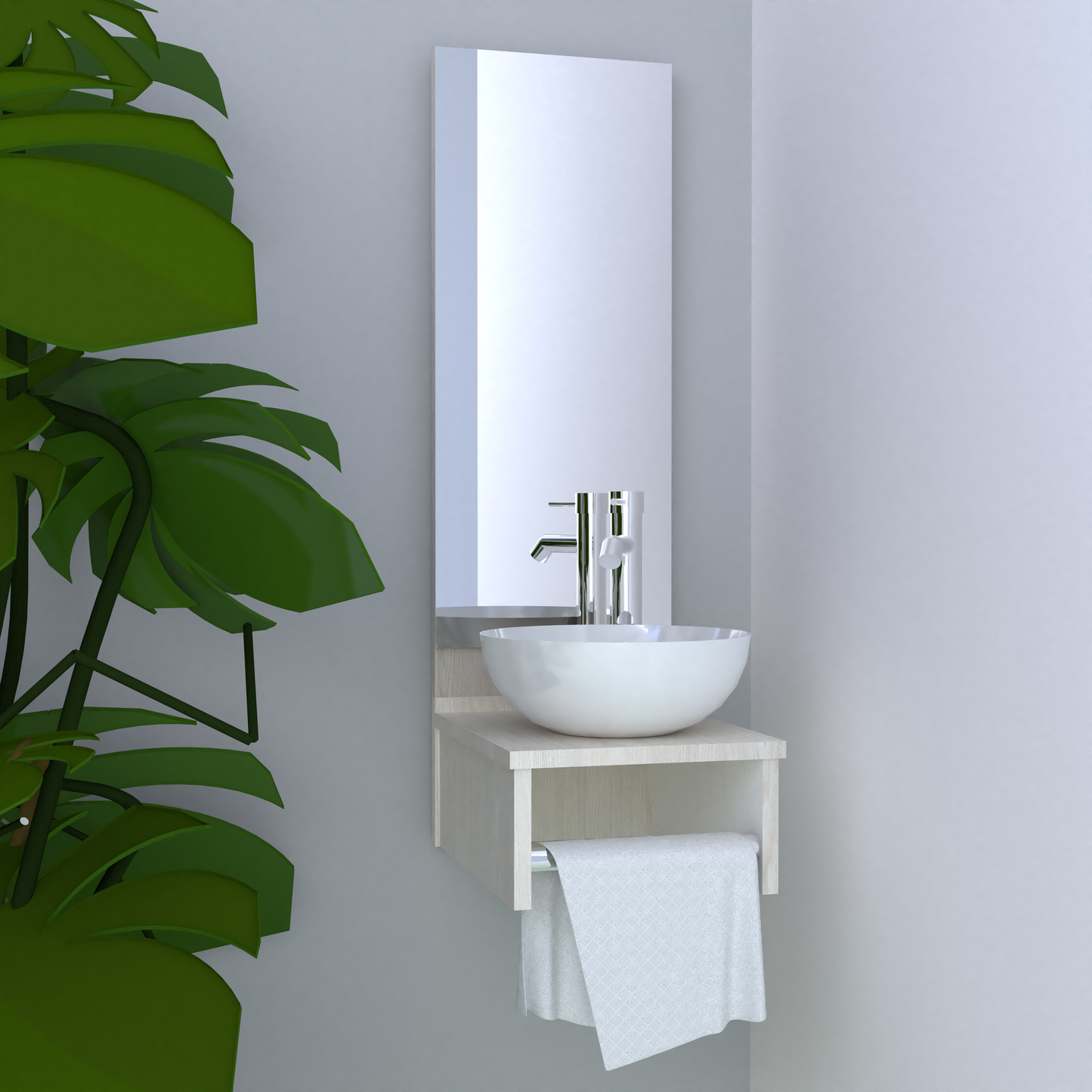 Mueble Escuadra con Espejo