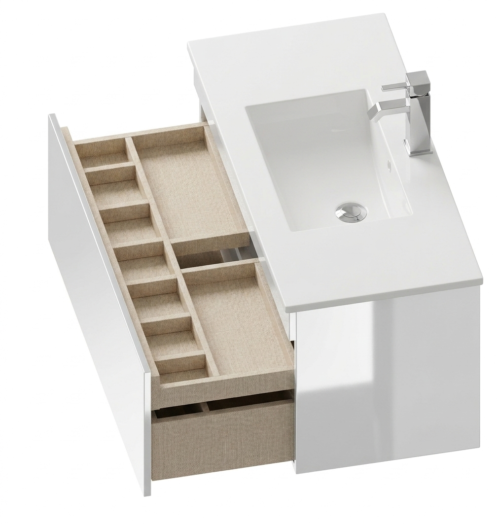 Mueble Blanco Brillante 1000