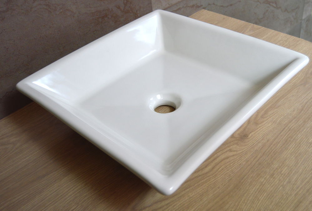 Lavamanos Vessel Dado Blanco - Sha Design Studio