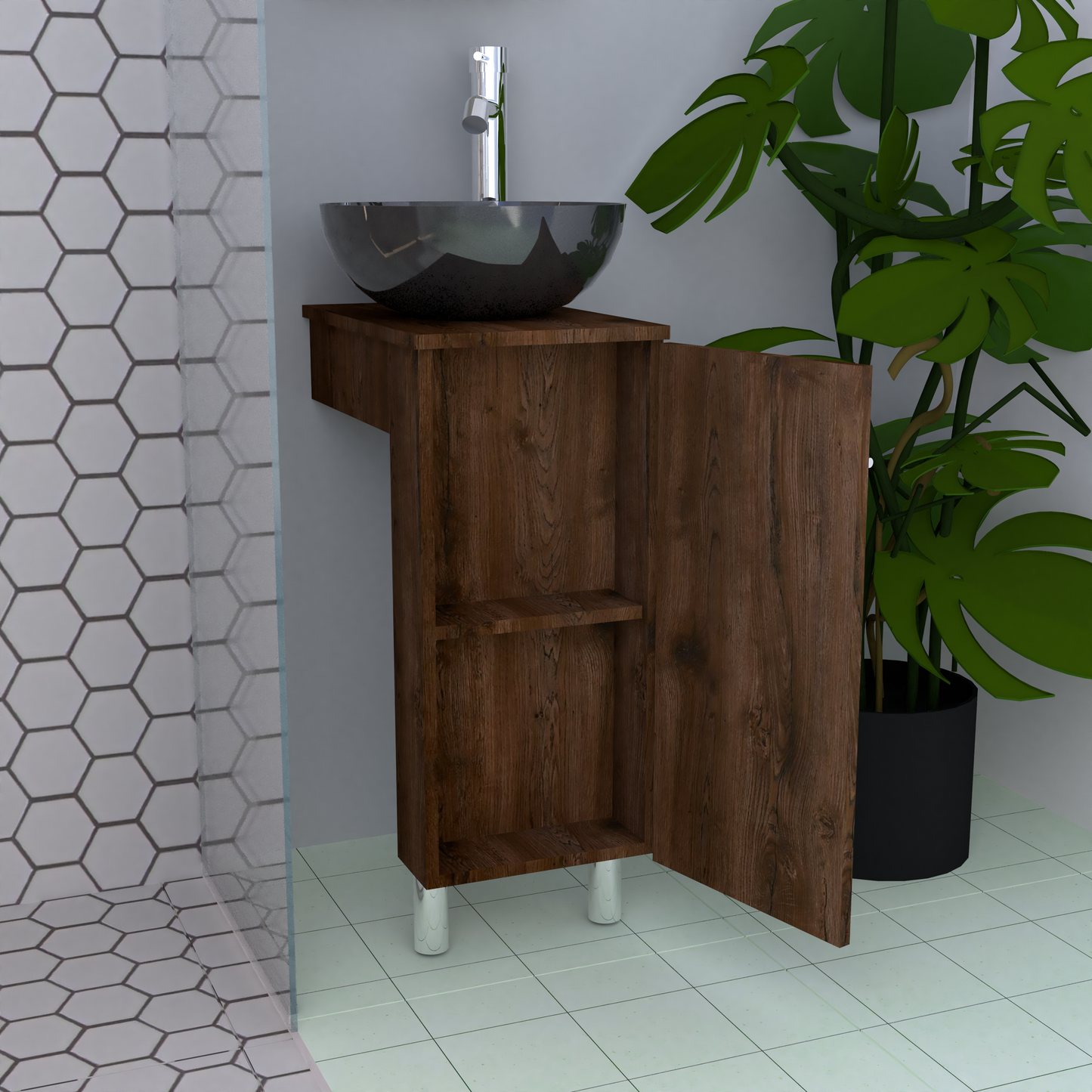 Mueble Escuadra a piso sin Lavamanos