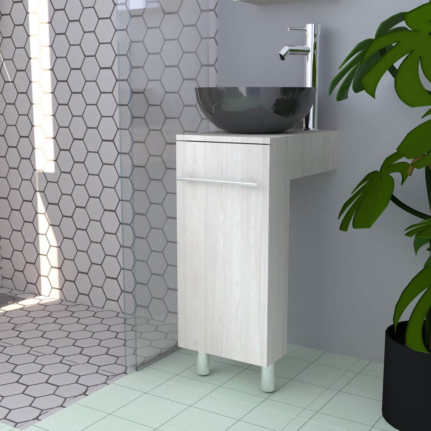 Mueble Escuadra a piso sin Lavamanos