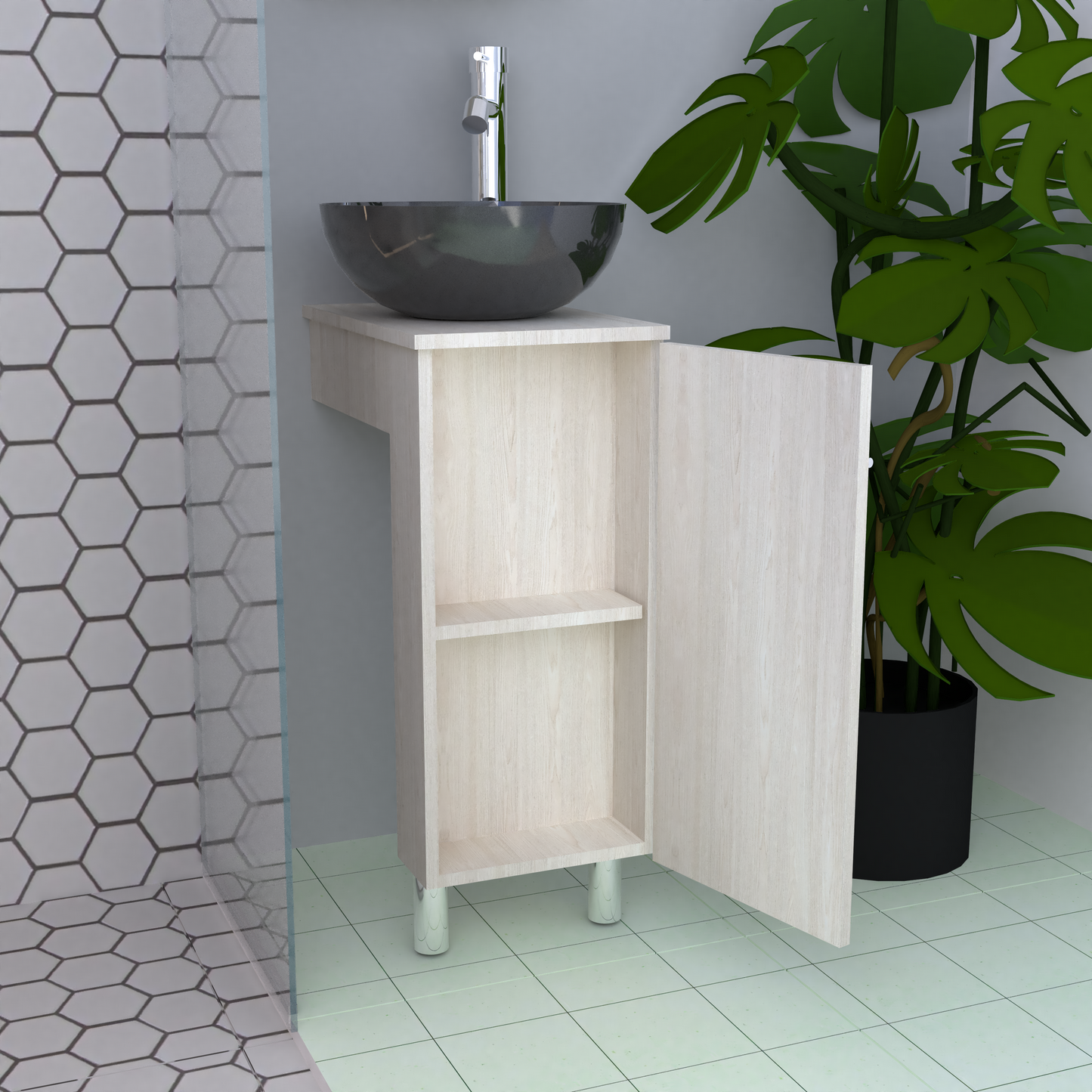 Mueble Escuadra a piso sin Lavamanos