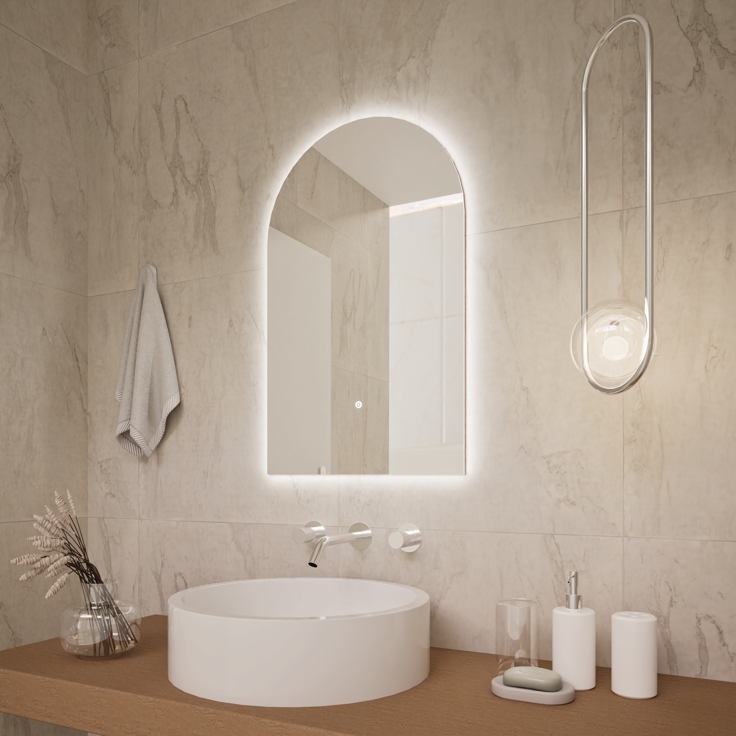 Espejo led arco 50X80