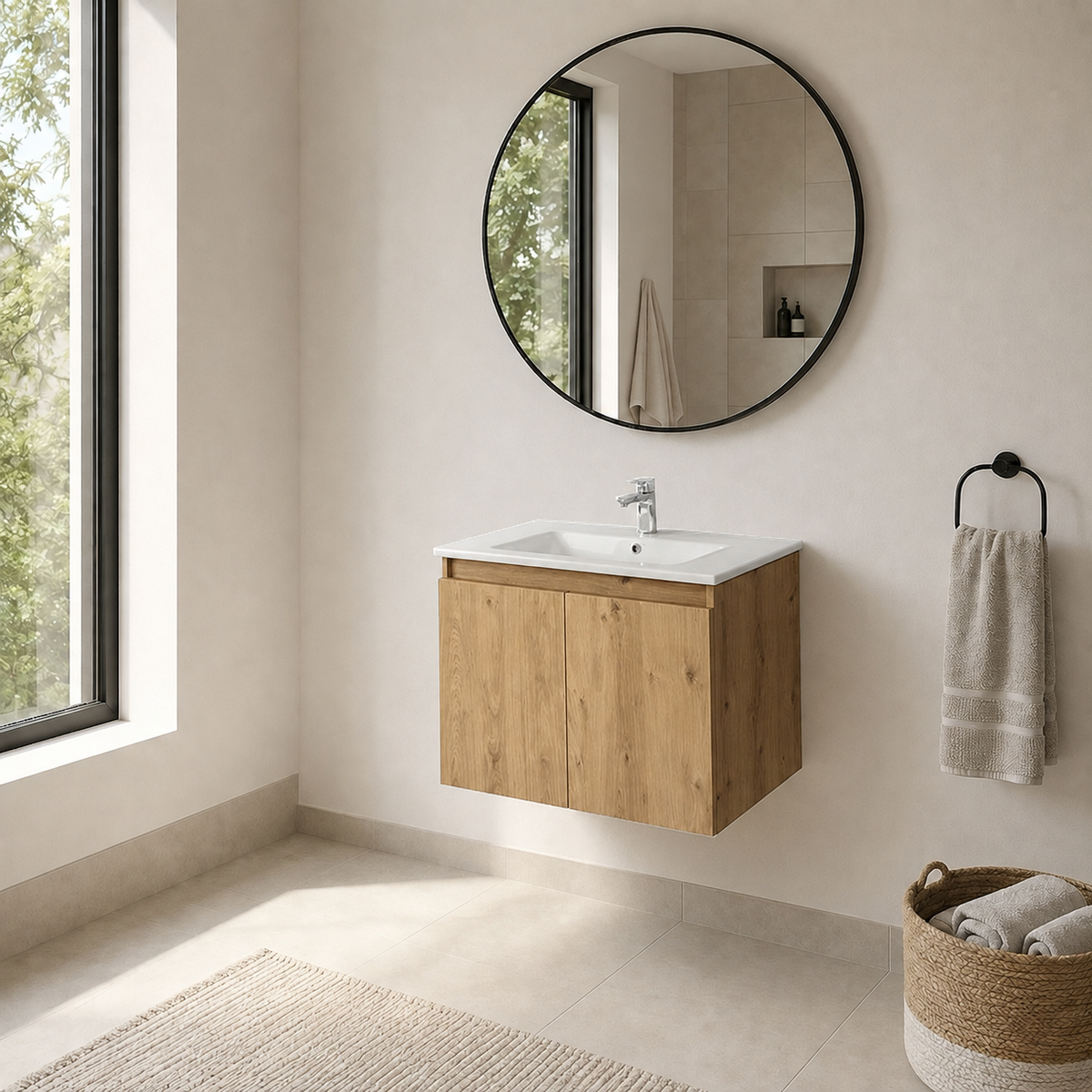 Mueble de Baño dos Puertas con Lavamanos  61cm