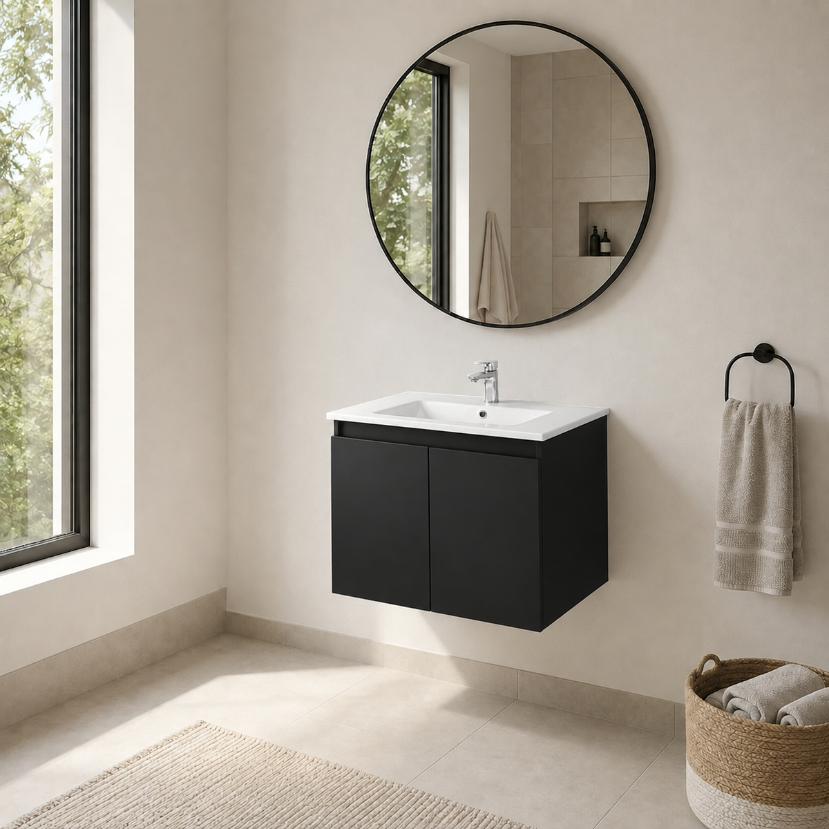 Mueble de Baño dos Puertas con Lavamanos  61cm