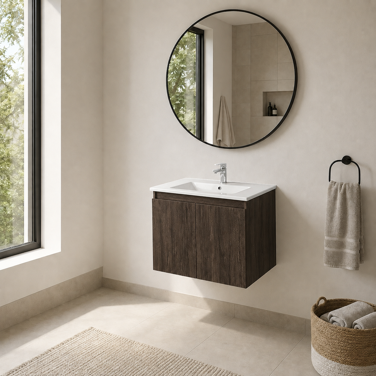 Mueble de Baño dos Puertas con Lavamanos  61cm