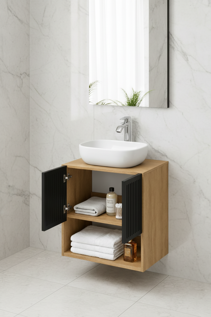 Mueble Lázuli con lavamanos 60X46X58 CM