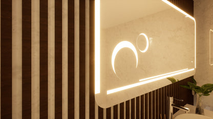 Espejo LED Mars rectangular