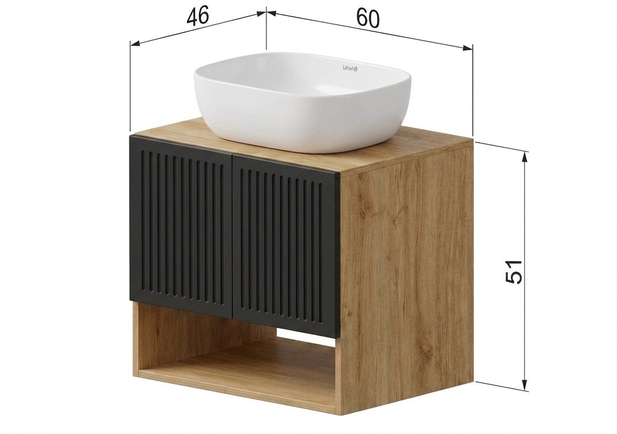 Mueble Lázuli con lavamanos 60X46X58 CM