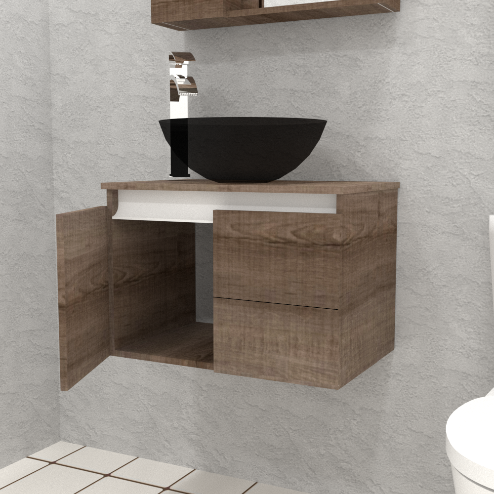 Mueble Leño flotante sin Lavamanos 60X40X42
