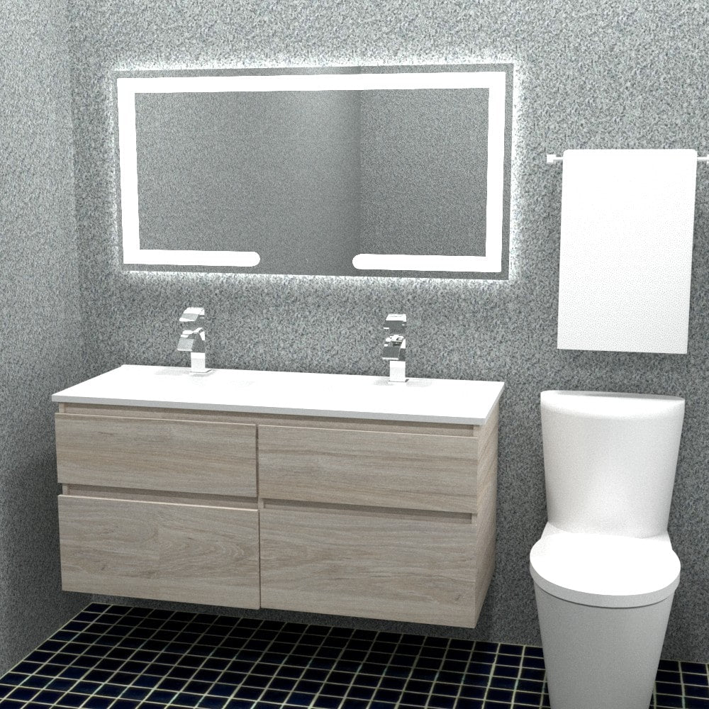 Mueble Quadrato doble poceta - Sha Design Studio