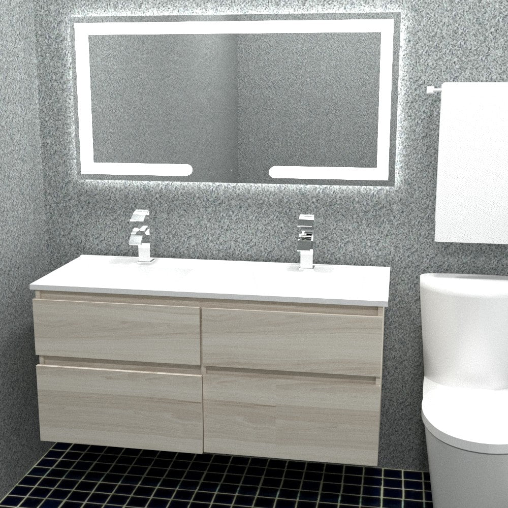 Mueble Quadrato doble poceta - Sha Design Studio