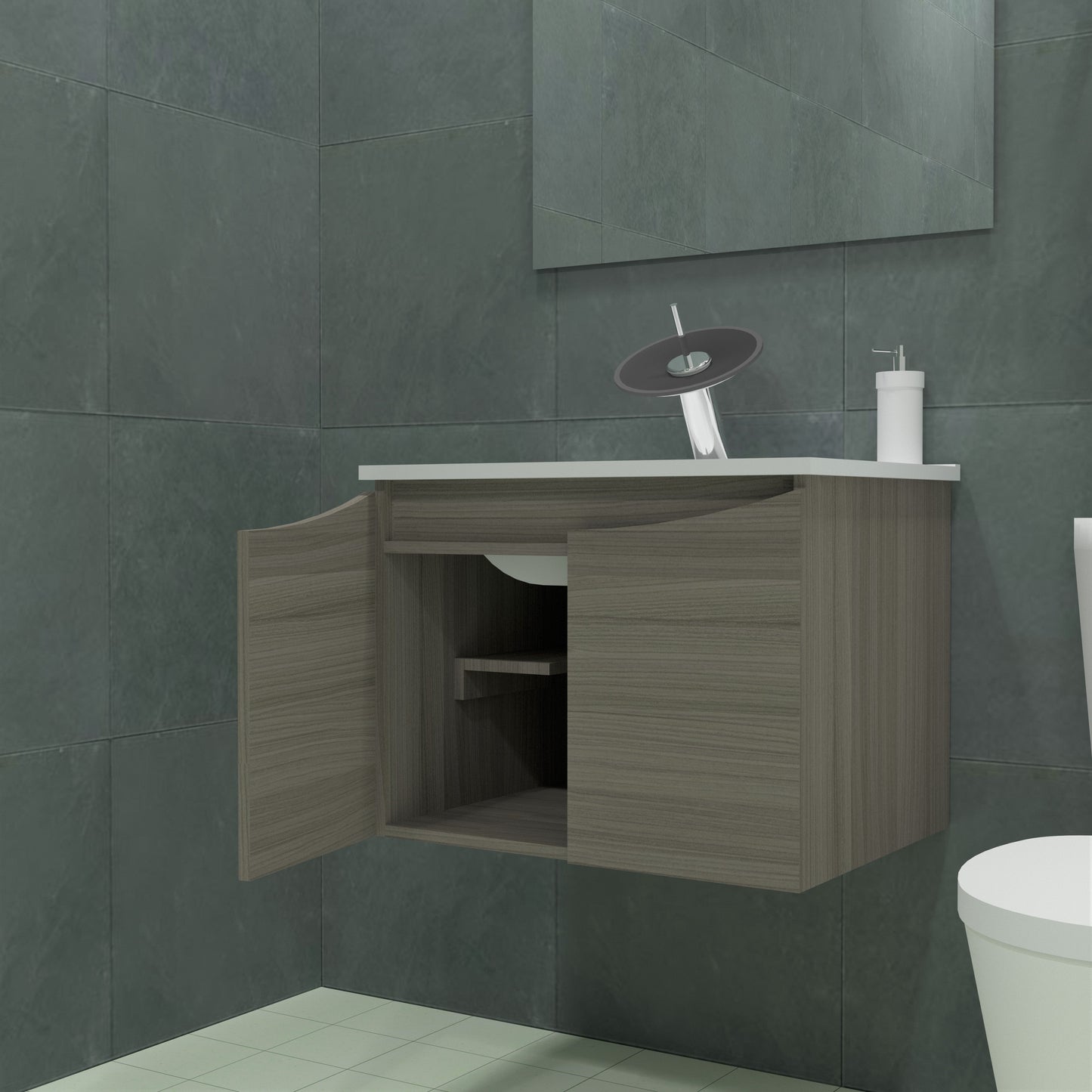 Mueble Cerchio con lavamanos $759.000 + Grifería cascada baja $0