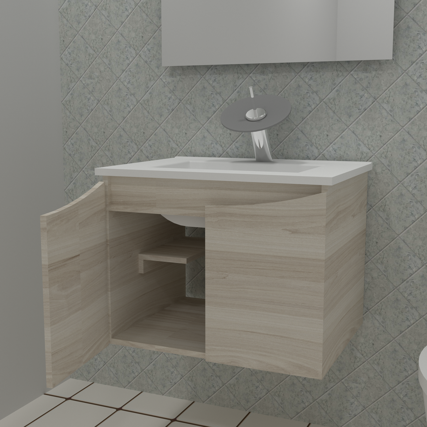 Mueble Cerchio con lavamanos $759.000 + Grifería cascada baja $0