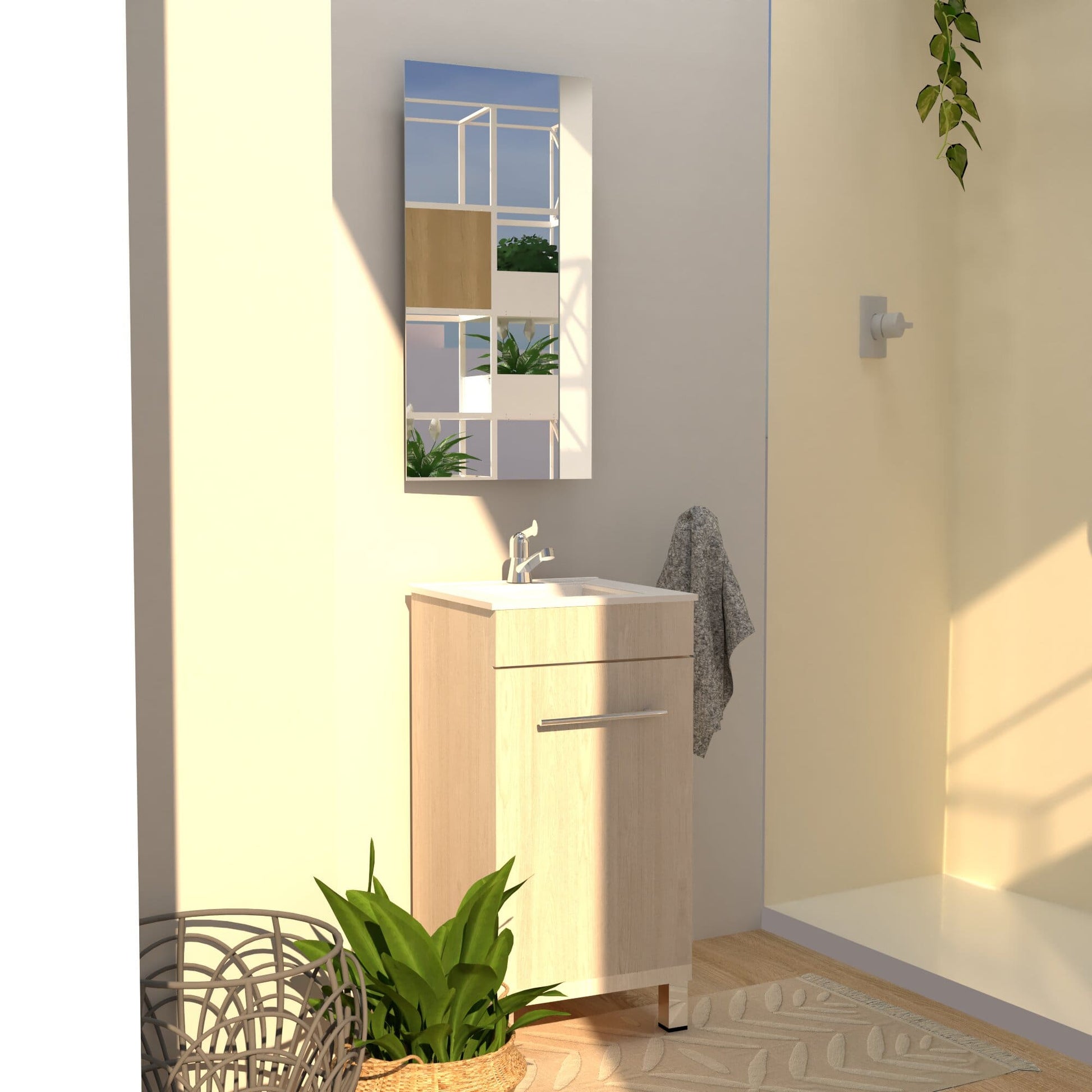 Mueble Albany A piso con Lavamanos  41X41X82 - Sha Design Studio