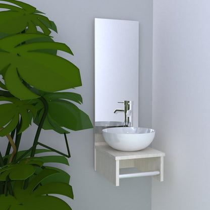 Mueble Escuadra con Espejo 23X32X80 - Sha Design Studio